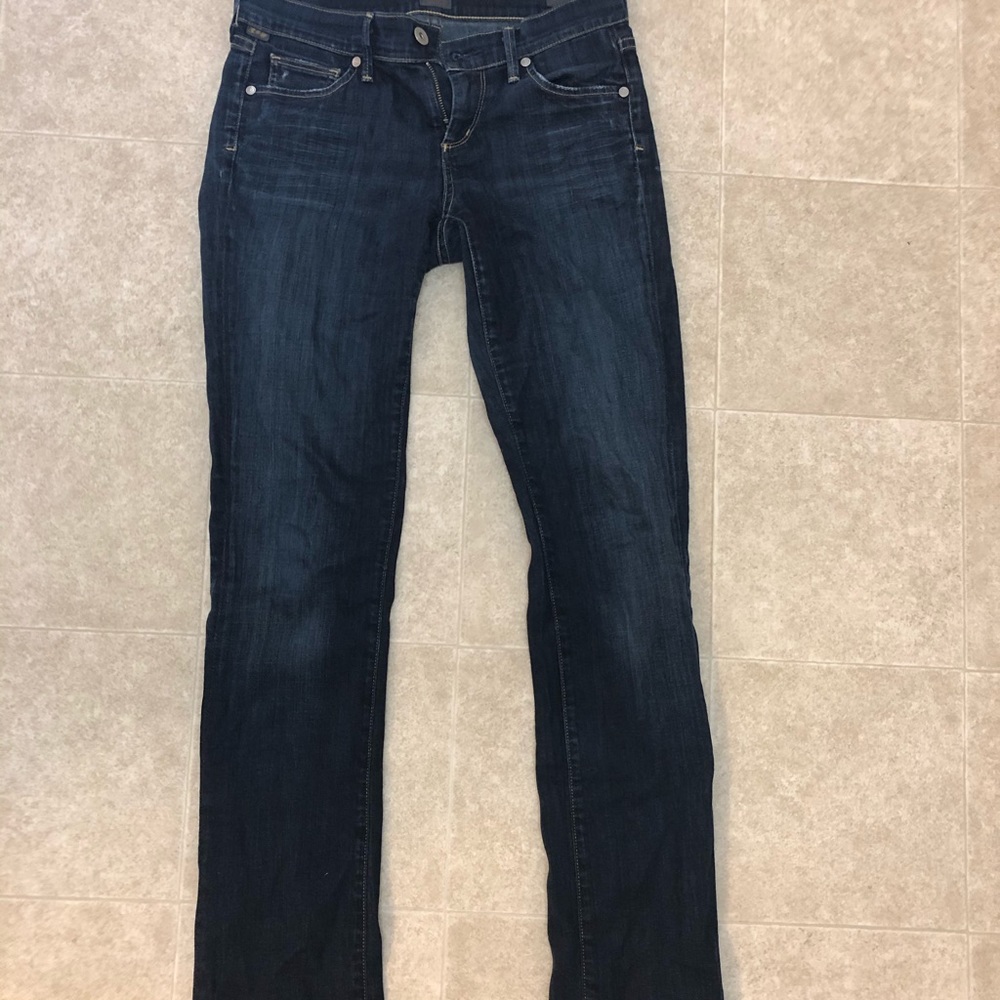 Low rise straight leg jeans